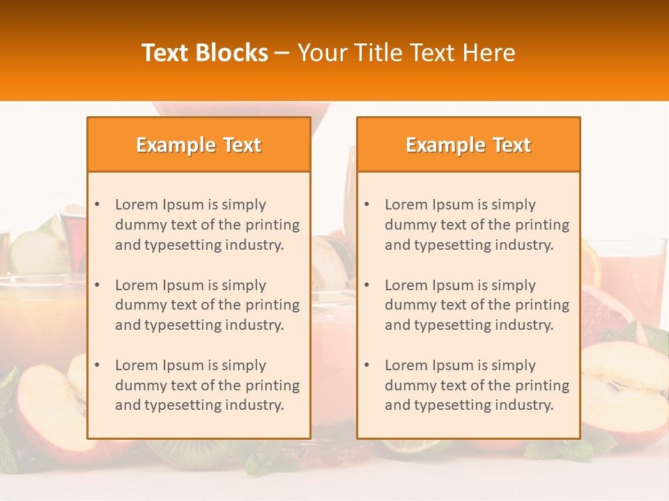 A Table Topped With Lots Of Different Types Of Juice PowerPoint Template