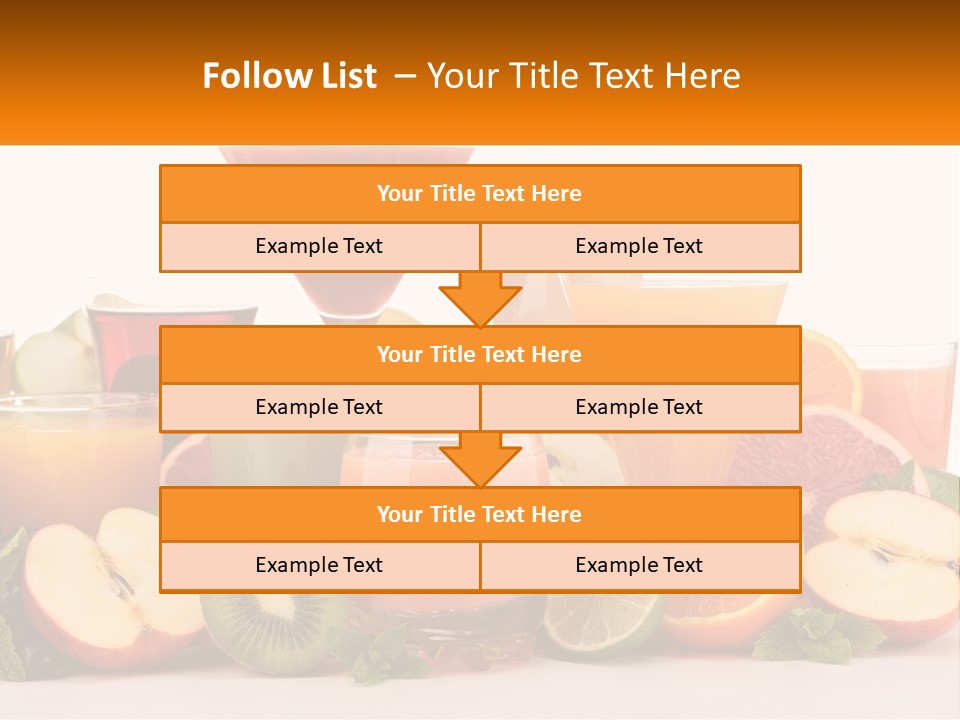 A Table Topped With Lots Of Different Types Of Juice PowerPoint Template