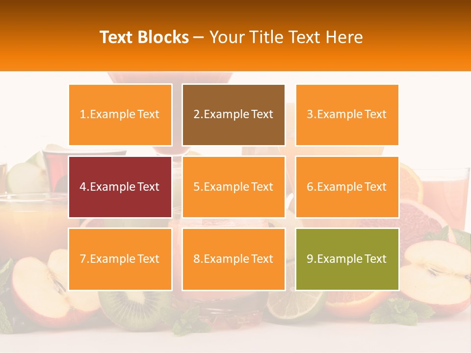 A Table Topped With Lots Of Different Types Of Juice PowerPoint Template