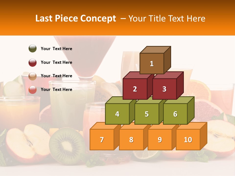 A Table Topped With Lots Of Different Types Of Juice PowerPoint Template