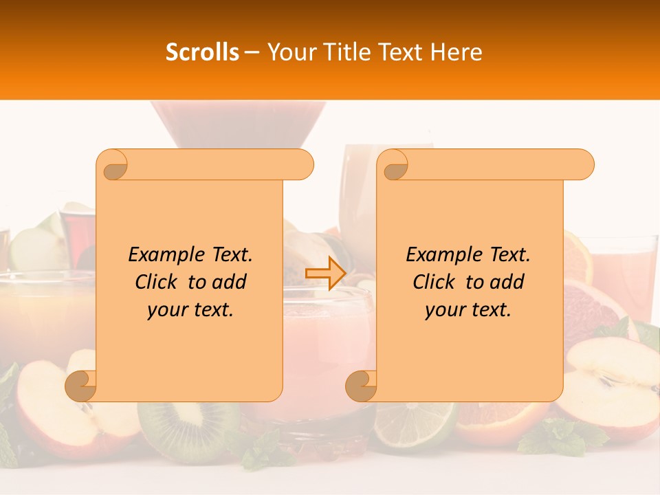 A Table Topped With Lots Of Different Types Of Juice PowerPoint Template