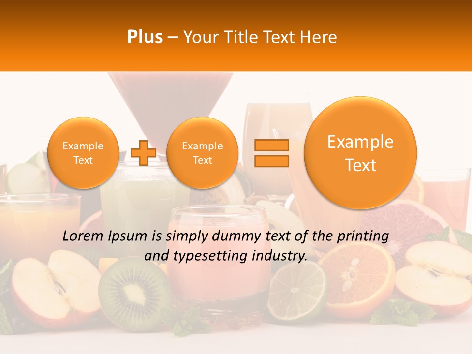 A Table Topped With Lots Of Different Types Of Juice PowerPoint Template