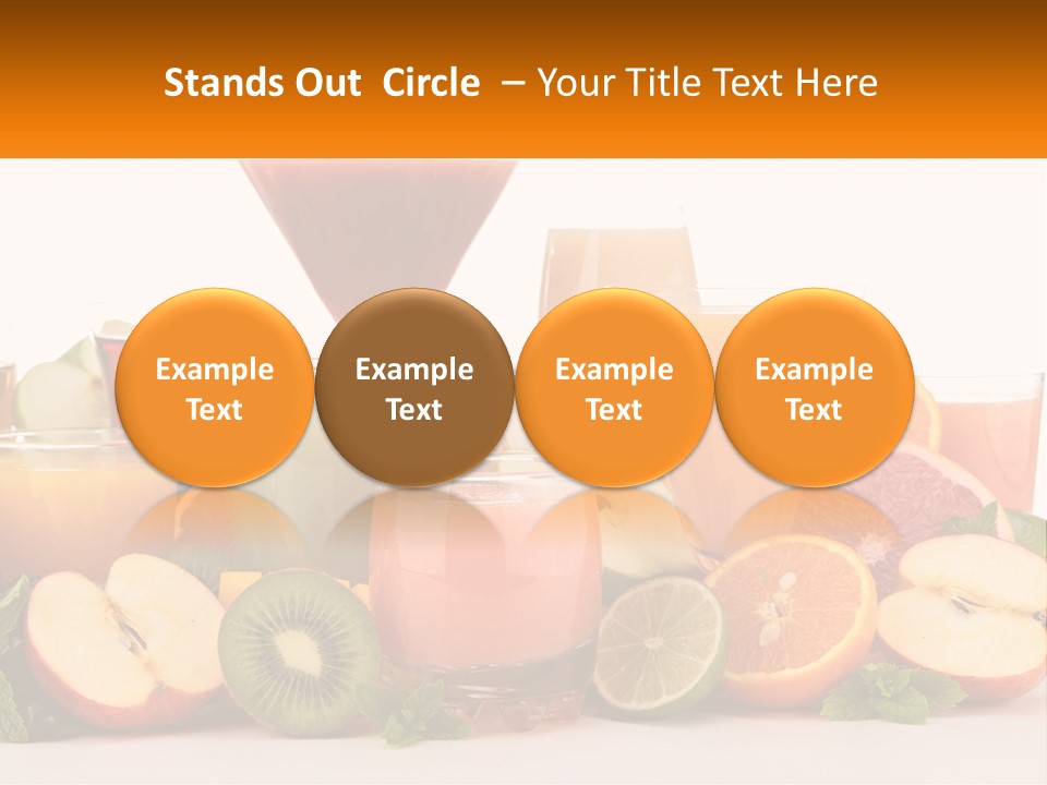 A Table Topped With Lots Of Different Types Of Juice PowerPoint Template