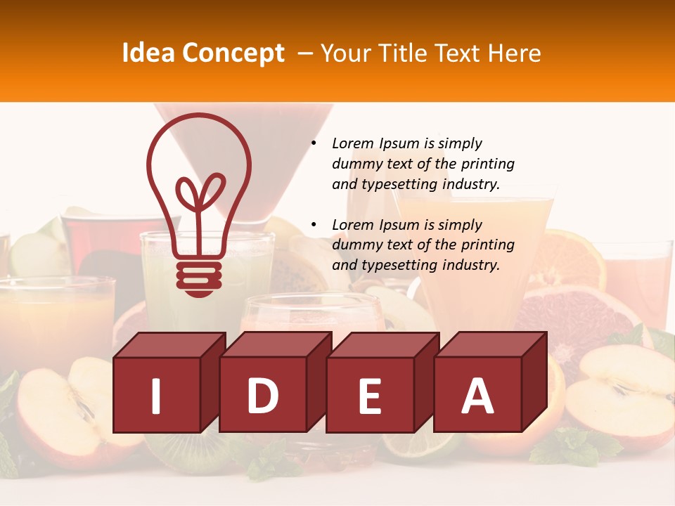 A Table Topped With Lots Of Different Types Of Juice PowerPoint Template