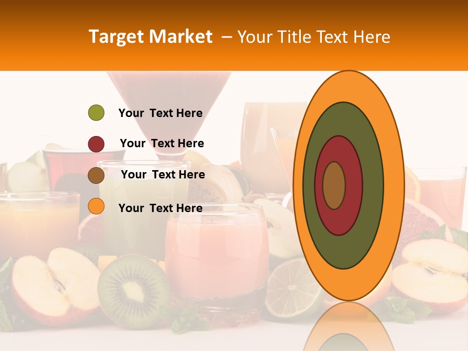 A Table Topped With Lots Of Different Types Of Juice PowerPoint Template