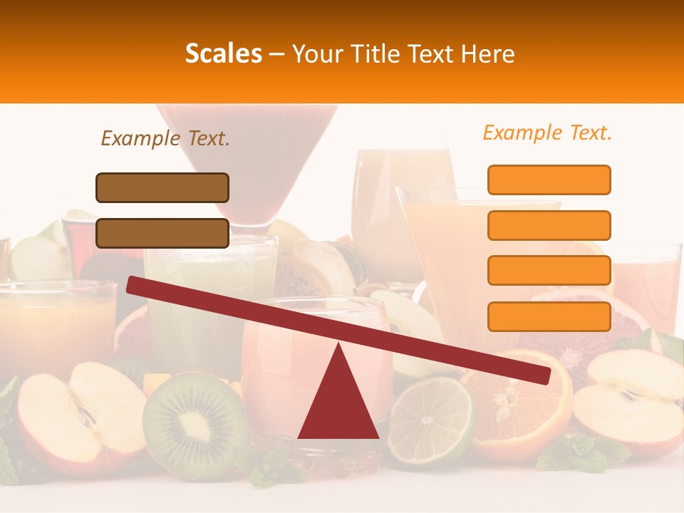 A Table Topped With Lots Of Different Types Of Juice PowerPoint Template