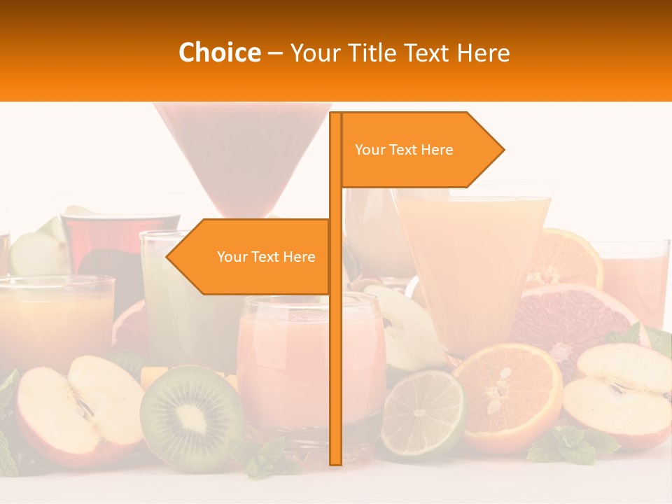 A Table Topped With Lots Of Different Types Of Juice PowerPoint Template