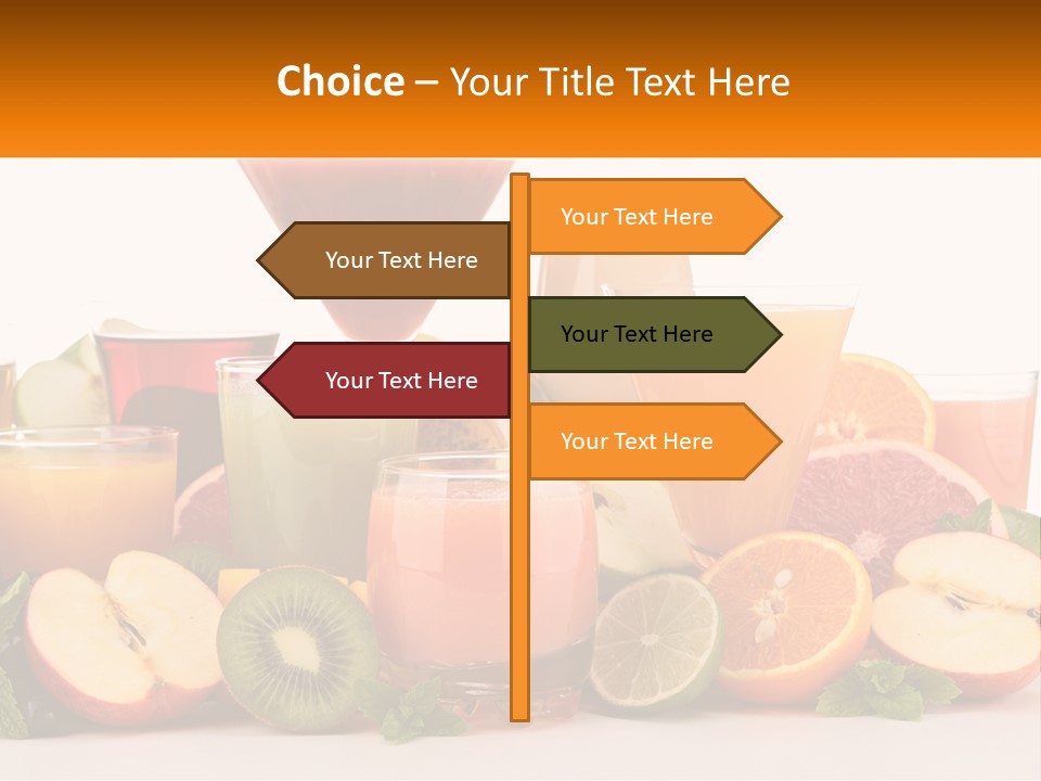 A Table Topped With Lots Of Different Types Of Juice PowerPoint Template
