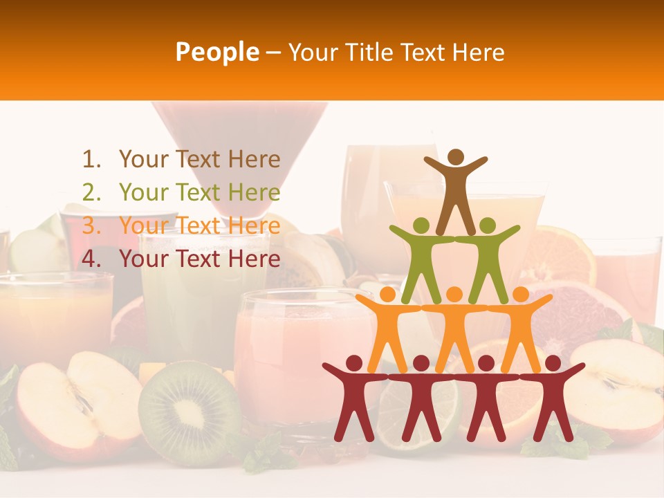 A Table Topped With Lots Of Different Types Of Juice PowerPoint Template