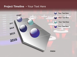 A Restaurant With Tables And Chairs With Red Lighting PowerPoint Template