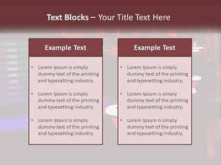 A Restaurant With Tables And Chairs With Red Lighting PowerPoint Template