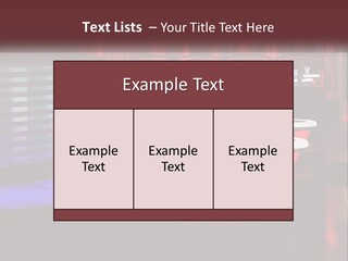 A Restaurant With Tables And Chairs With Red Lighting PowerPoint Template