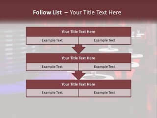 A Restaurant With Tables And Chairs With Red Lighting PowerPoint Template