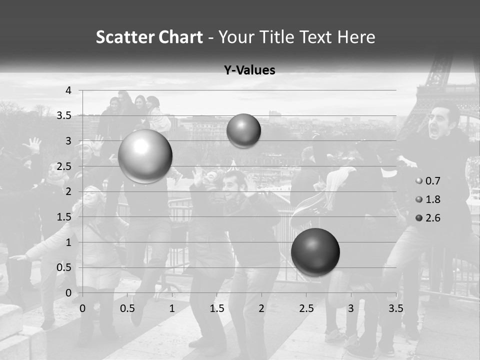 A Group Of People Standing In Front Of The Eiffel Tower PowerPoint Template