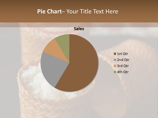 Three Baskets With Rice Inside Of Them On A Table PowerPoint Template