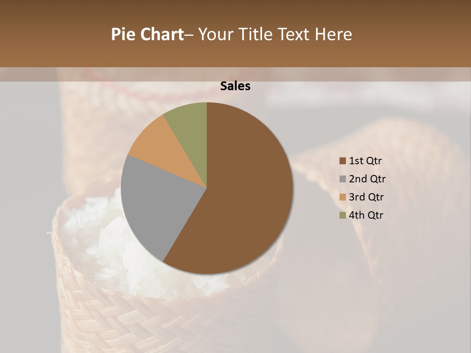 Three Baskets With Rice Inside Of Them On A Table PowerPoint Template