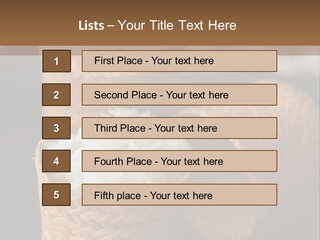 Three Baskets With Rice Inside Of Them On A Table PowerPoint Template