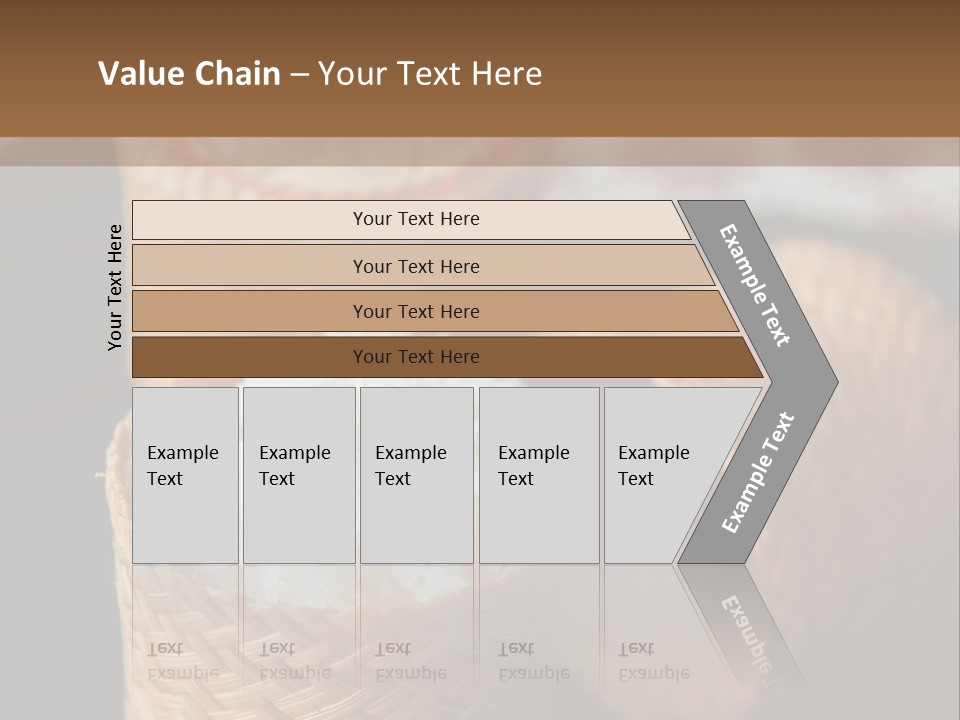 Three Baskets With Rice Inside Of Them On A Table PowerPoint Template