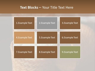 Three Baskets With Rice Inside Of Them On A Table PowerPoint Template