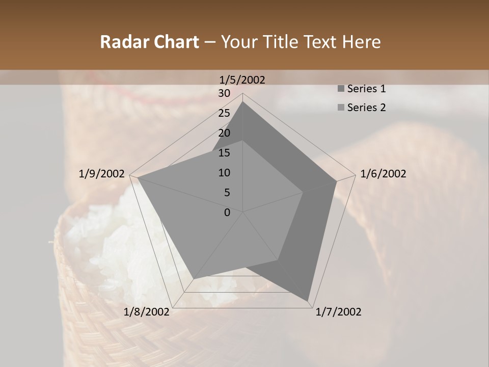 Three Baskets With Rice Inside Of Them On A Table PowerPoint Template