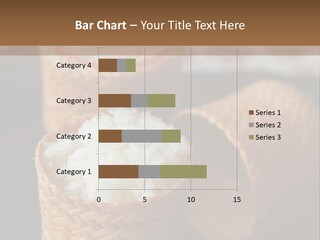 Three Baskets With Rice Inside Of Them On A Table PowerPoint Template