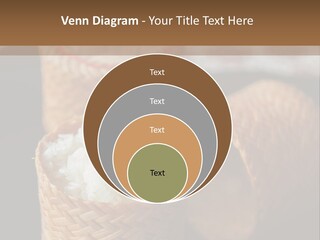 Three Baskets With Rice Inside Of Them On A Table PowerPoint Template