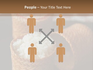 Three Baskets With Rice Inside Of Them On A Table PowerPoint Template