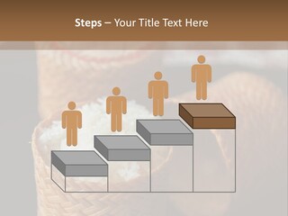 Three Baskets With Rice Inside Of Them On A Table PowerPoint Template