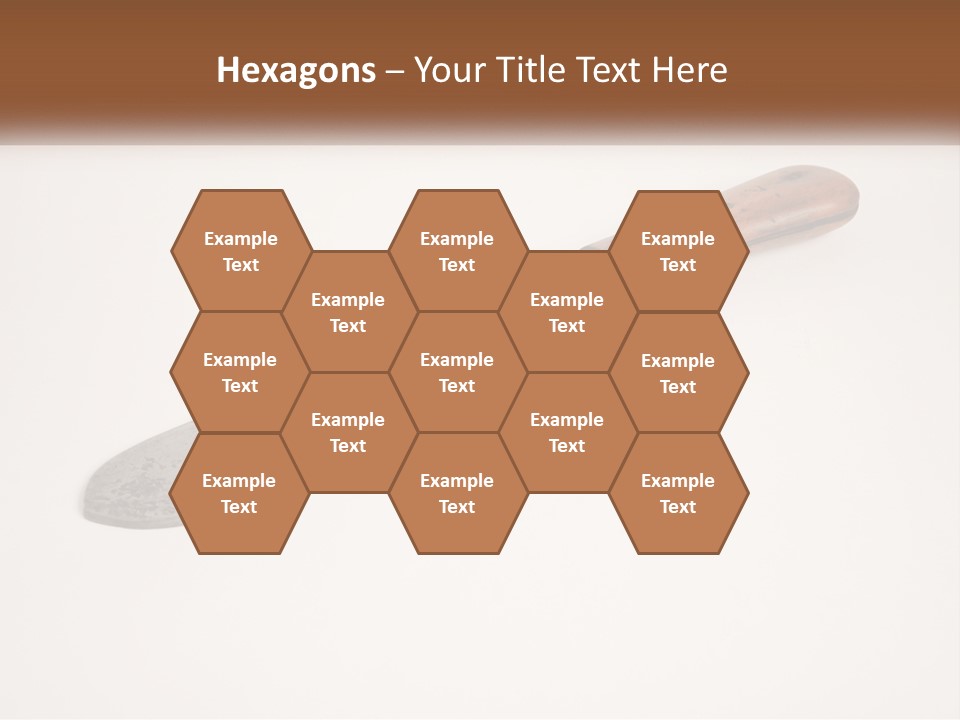 A Knife With A Wooden Handle On A White Surface PowerPoint Template