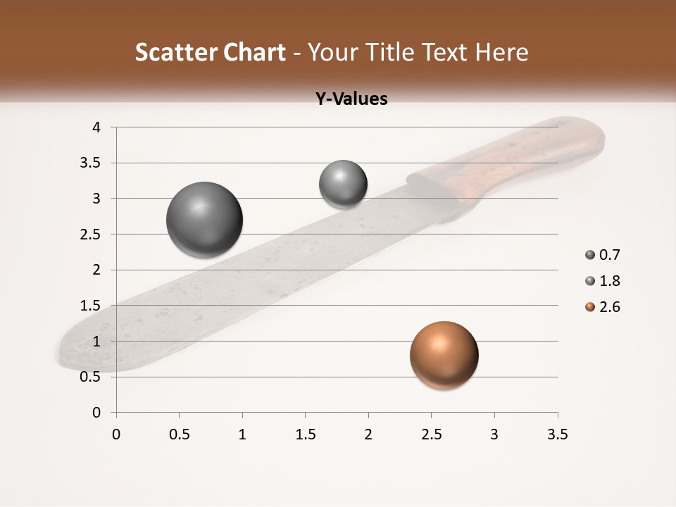 A Knife With A Wooden Handle On A White Surface PowerPoint Template