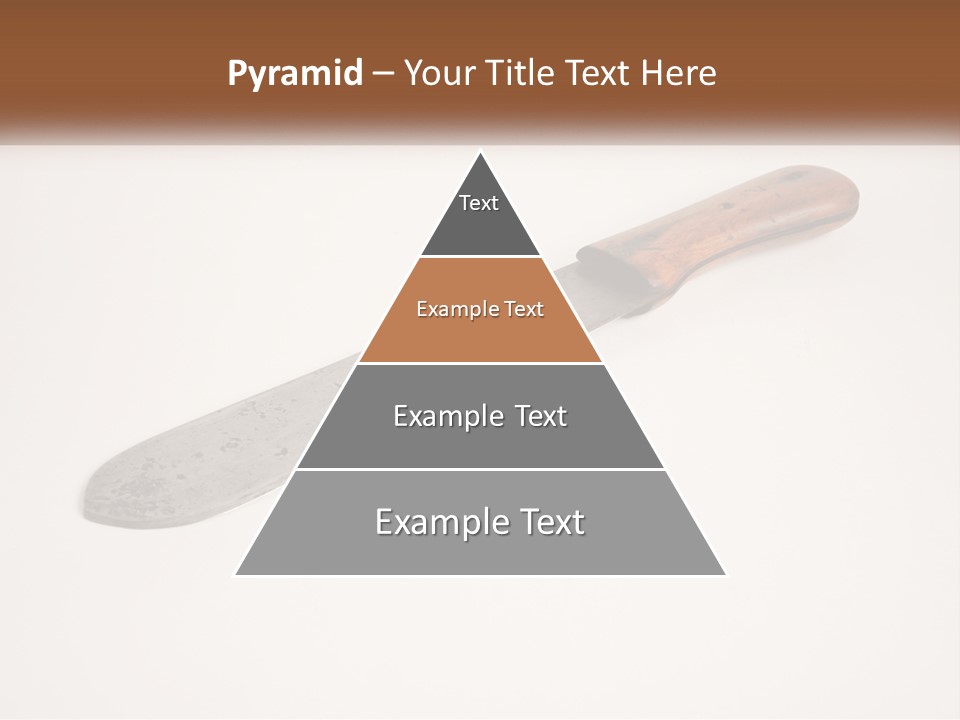 A Knife With A Wooden Handle On A White Surface PowerPoint Template