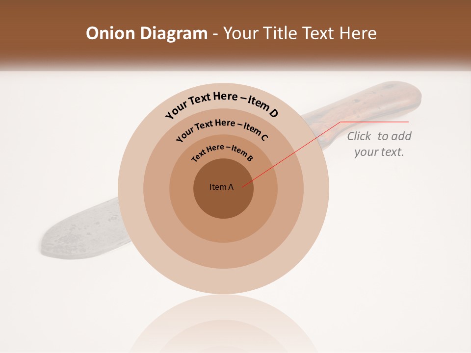 A Knife With A Wooden Handle On A White Surface PowerPoint Template