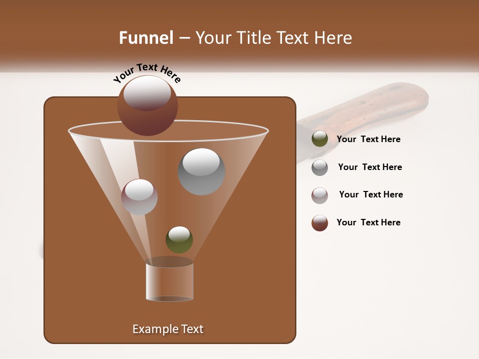 A Knife With A Wooden Handle On A White Surface PowerPoint Template