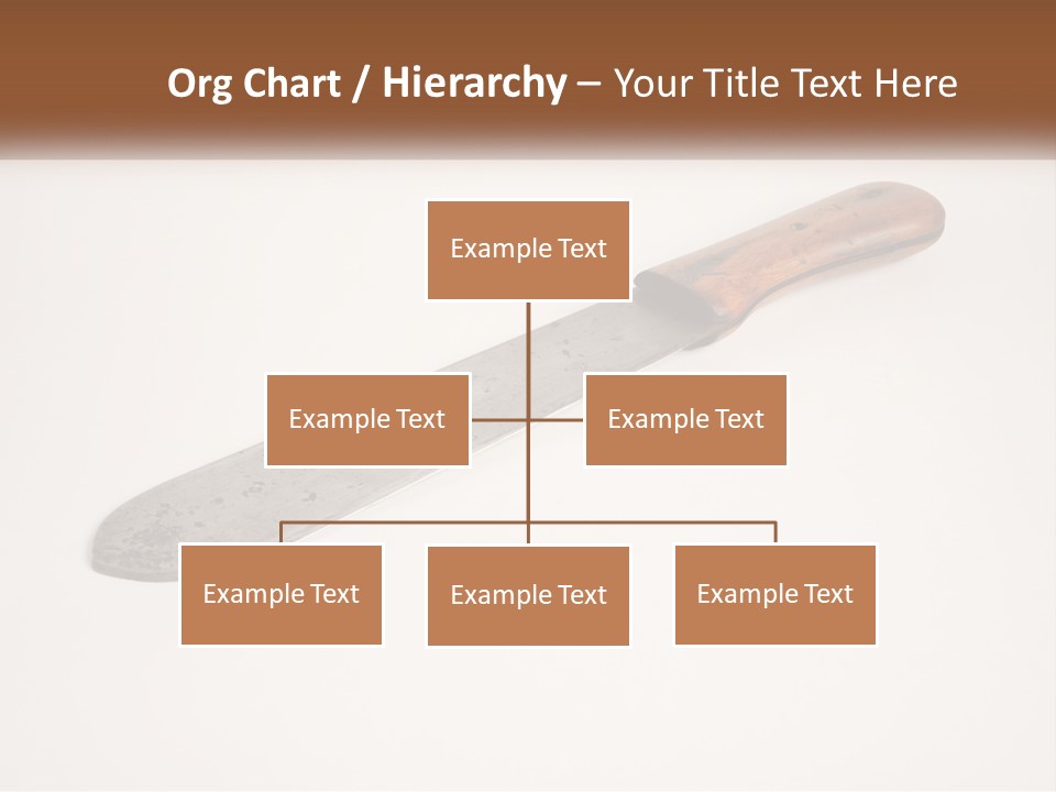 A Knife With A Wooden Handle On A White Surface PowerPoint Template