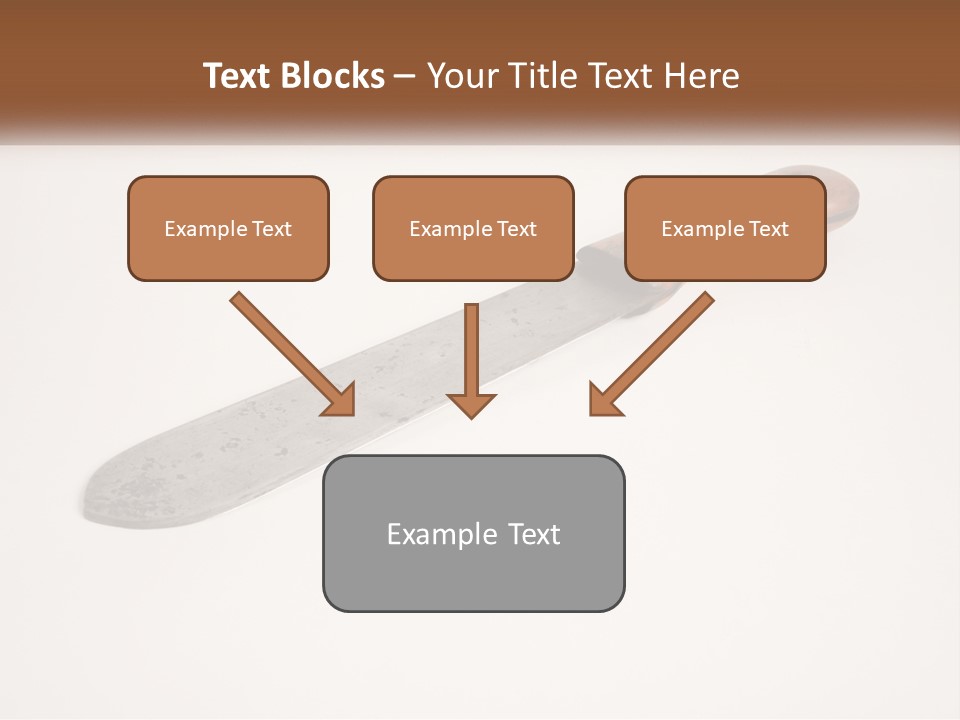 A Knife With A Wooden Handle On A White Surface PowerPoint Template