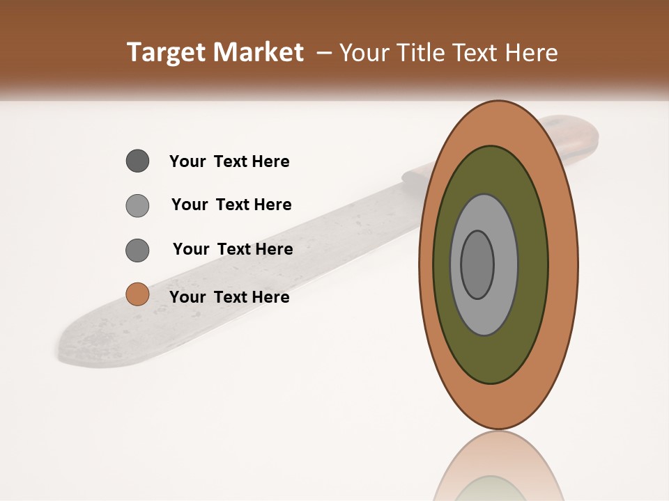 A Knife With A Wooden Handle On A White Surface PowerPoint Template