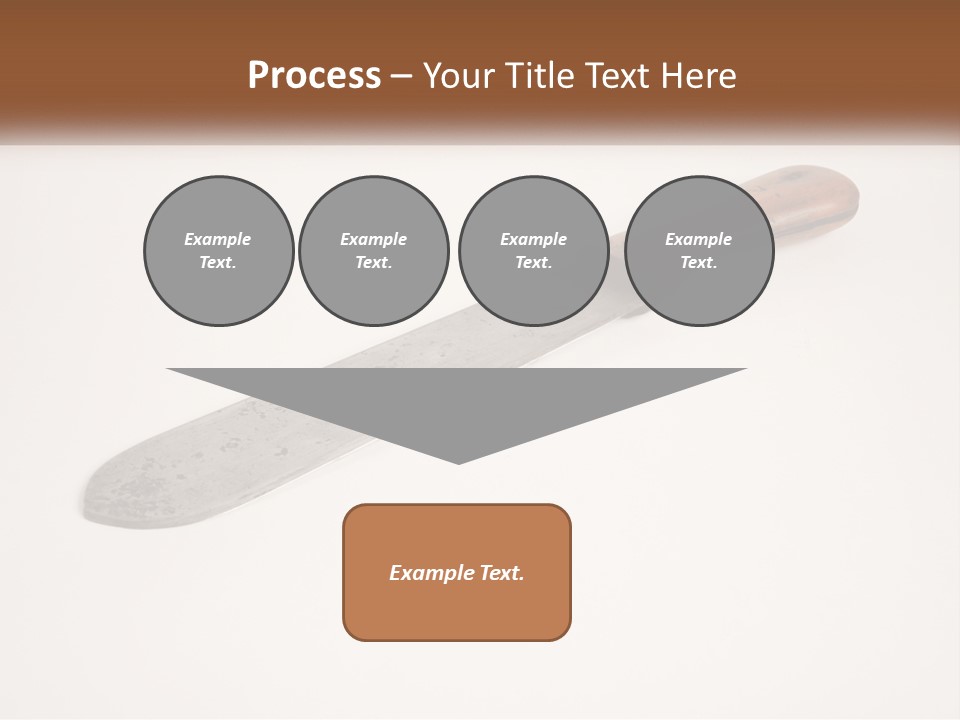 A Knife With A Wooden Handle On A White Surface PowerPoint Template