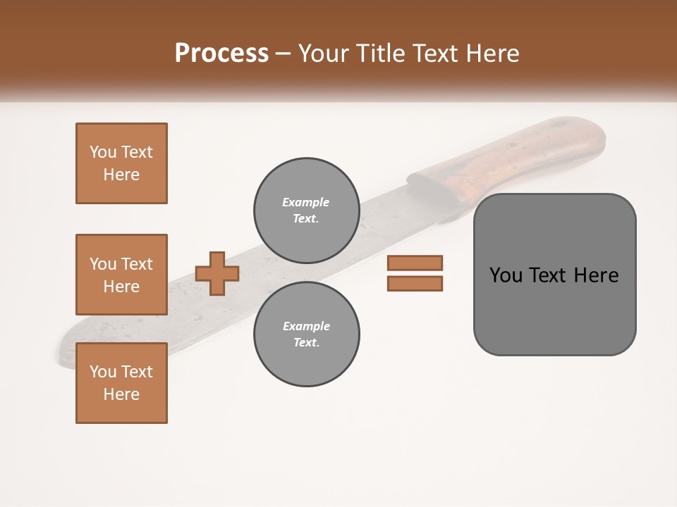 A Knife With A Wooden Handle On A White Surface PowerPoint Template