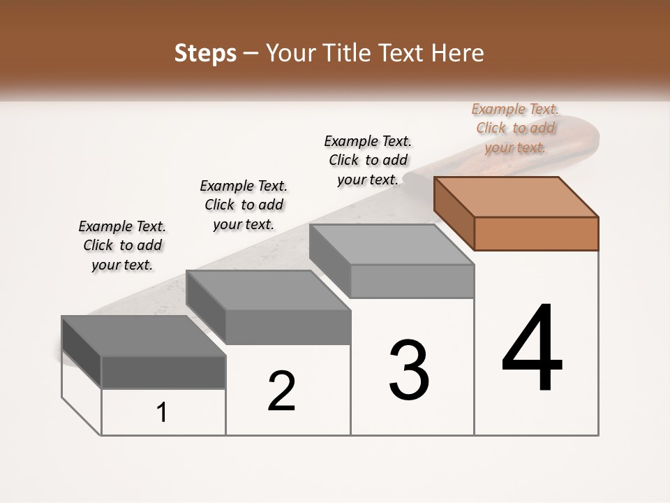 A Knife With A Wooden Handle On A White Surface PowerPoint Template