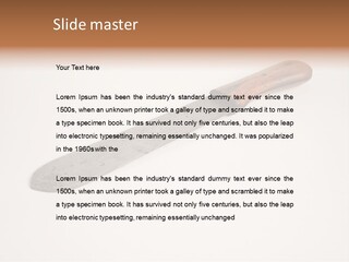 A Knife With A Wooden Handle On A White Background PowerPoint Template