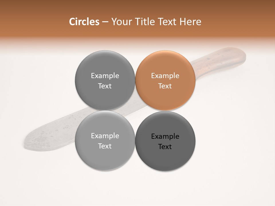 A Knife With A Wooden Handle On A White Background PowerPoint Template