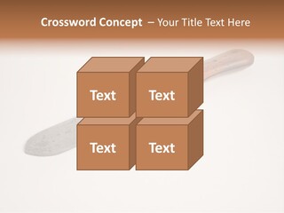 A Knife With A Wooden Handle On A White Background PowerPoint Template