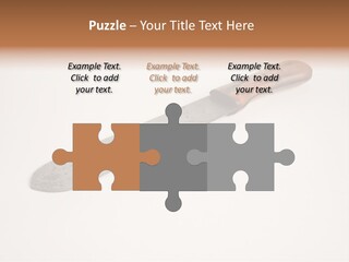 A Knife With A Wooden Handle On A White Background PowerPoint Template