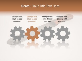 A Knife With A Wooden Handle On A White Background PowerPoint Template