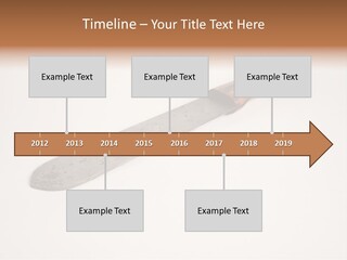 A Knife With A Wooden Handle On A White Background PowerPoint Template