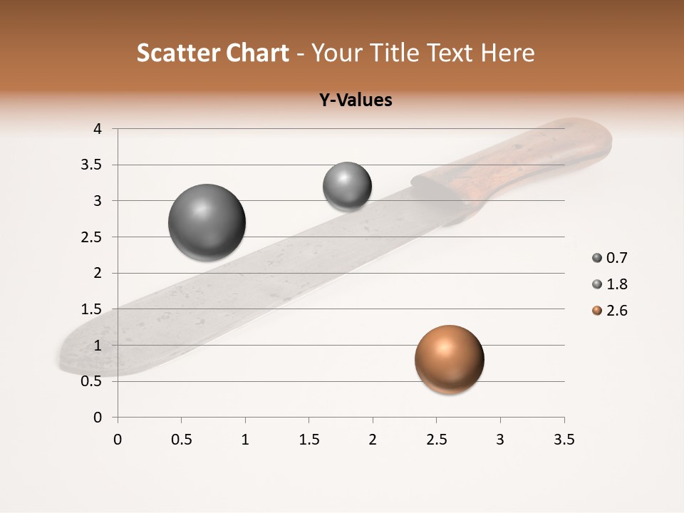 A Knife With A Wooden Handle On A White Background PowerPoint Template