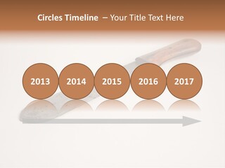 A Knife With A Wooden Handle On A White Background PowerPoint Template