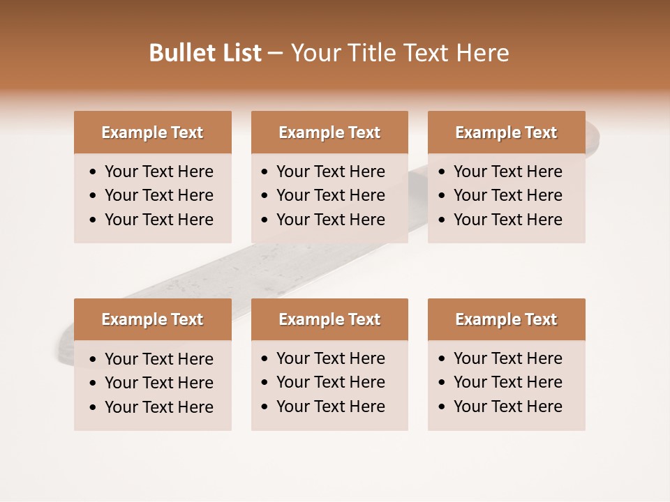 A Knife With A Wooden Handle On A White Background PowerPoint Template