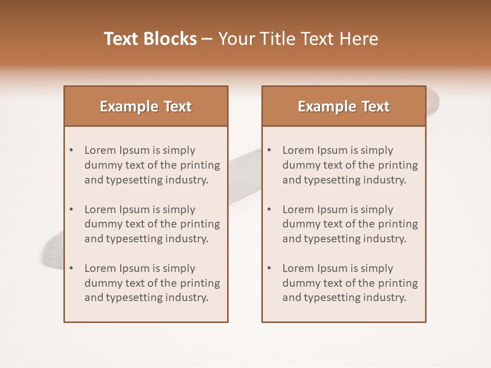 A Knife With A Wooden Handle On A White Background PowerPoint Template