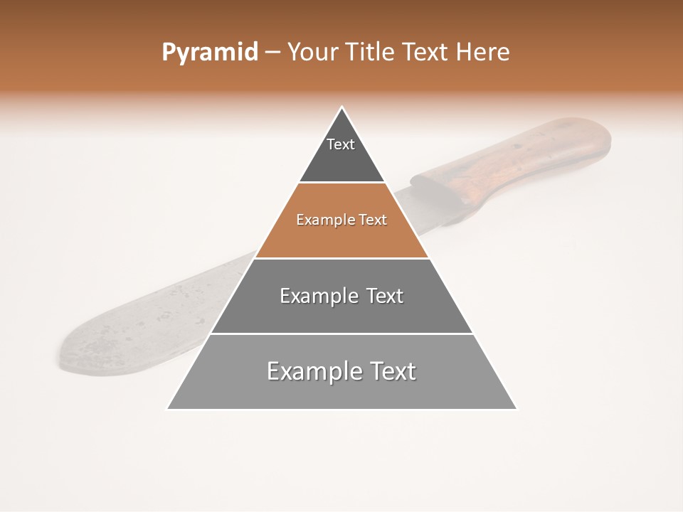 A Knife With A Wooden Handle On A White Background PowerPoint Template